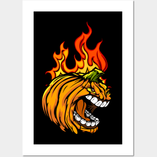 Halloween Fire Jack Posters and Art